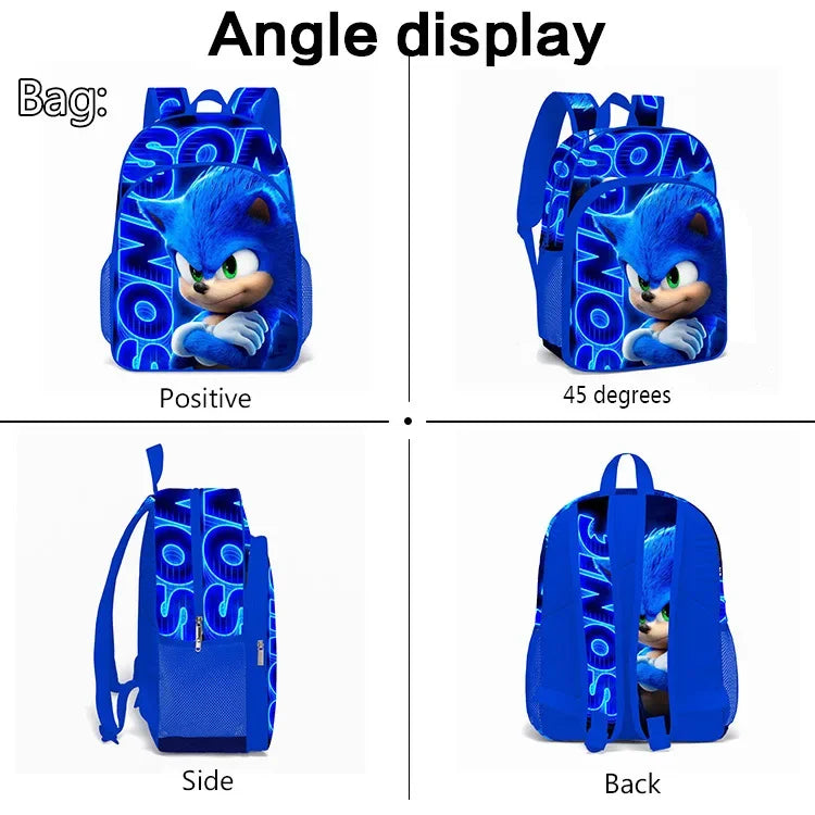 SONIC Bags for Primary and Secondary School Students and Children's Cartoon School Bag Mochila Schoolbag Boys Girls Anime