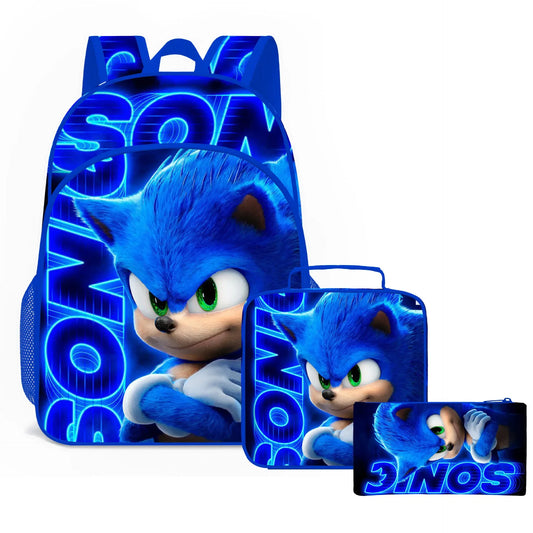 SONIC Bags for Primary and Secondary School Students and Children's Cartoon School Bag Mochila Schoolbag Boys Girls Anime