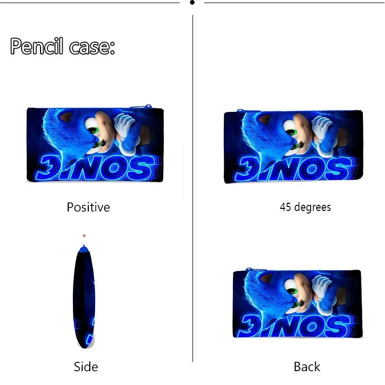 SONIC Bags for Primary and Secondary School Students and Children's Cartoon School Bag Mochila Schoolbag Boys Girls Anime